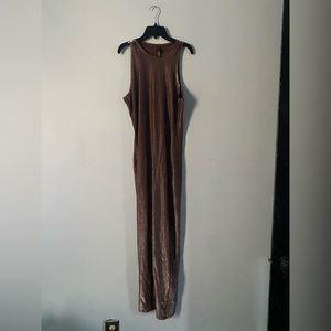 Skims shimmer high neck maxi